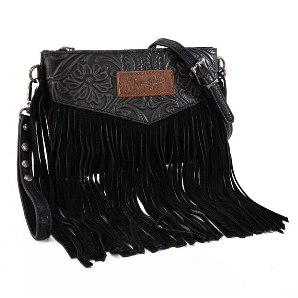 Handbags - 8724 Wrangler Clutch Wristlet Fringe Purse Western Crossbody Bags